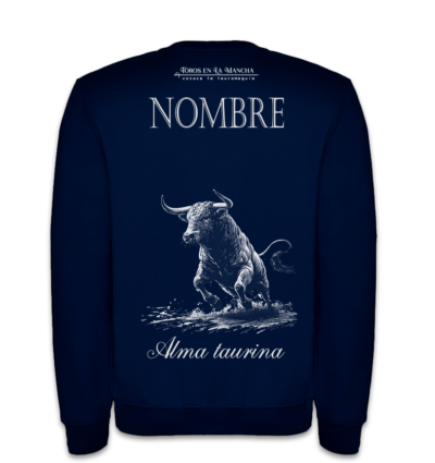 Sudadera Alma taurina personalizada - Azul marino