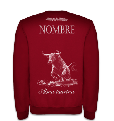 Sudadera Alma taurina personalizada - granate
