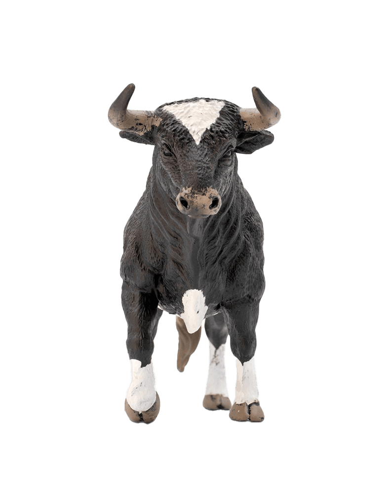 Toro de lidia negro y blanco 3 Toro de lidia negro y blanco de juguete - vista 3