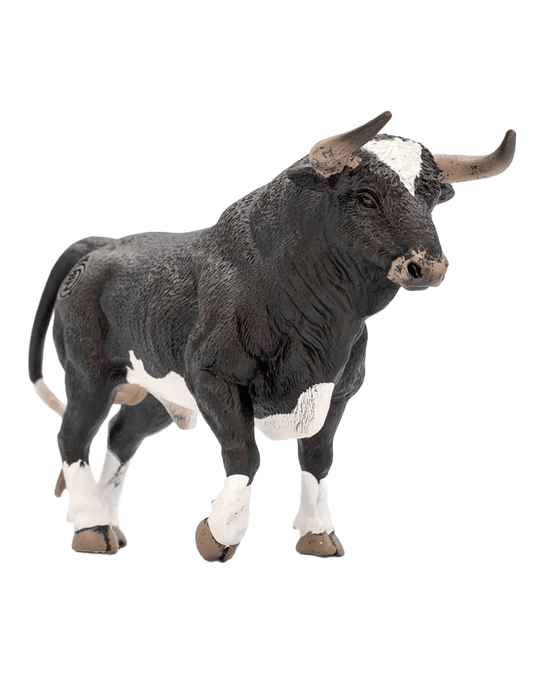 Toro de lidia negro y blanco 4 Toro de lidia negro y blanco de juguete - vista 4