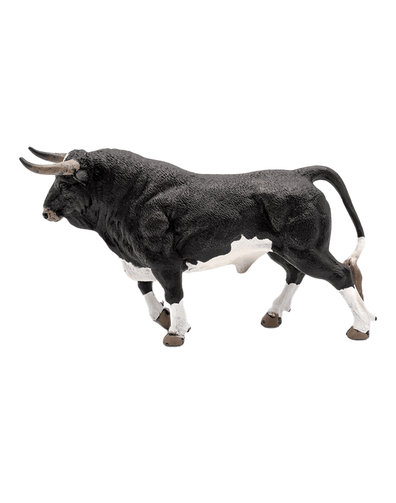 Toro de lidia negro y blanco 5 Toro de lidia negro y blanco de juguete - vista 5